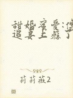 甜婚蜜爱:傅少追妻上瘾了全文免费阅读