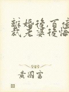 离婚后,百亿总裁老婆后悔了