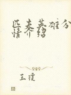 匹夫英雄分集剧情介绍