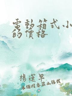 电动箱式小货车的价格