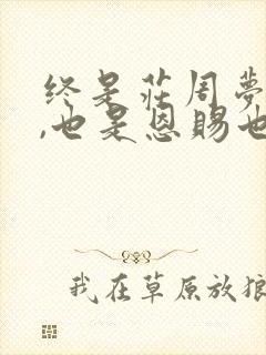 终是庄周梦了蝶,也是恩赐也是劫
