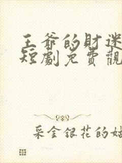 王爷的财迷王妃短剧免费观看