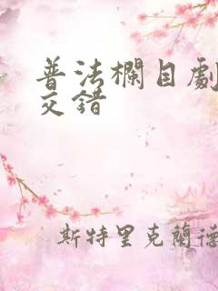 普法栏目剧爱恨交错