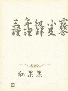 三年级小露珠阅读理解及答案