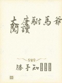 大唐驸马爷免费阅读