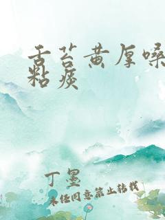 舌苔黄厚嗓子有粘痰