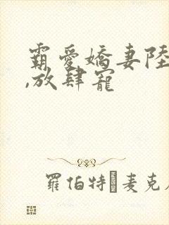 霸爱娇妻陆先生,放肆宠