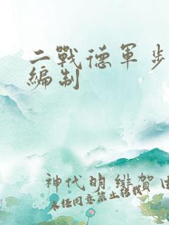 二战德军步兵团编制