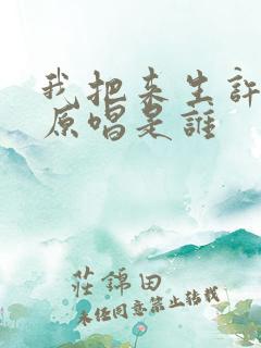 我把来生许给你原唱是谁