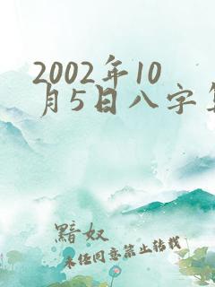 2002年10月5日八字算命