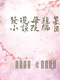 发现母亲是小姐小说改编自哪部小说