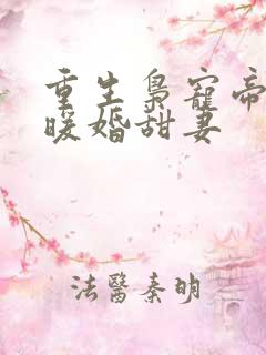 重生枭宠帝少的暖婚甜妻
