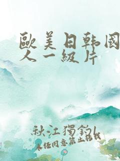 欧美日韩国产成人一级片