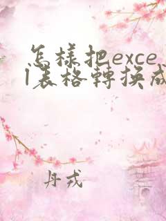 怎样把excel表格转换成pdf格式