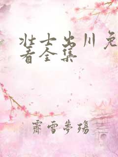 壮士出川免费观看全集