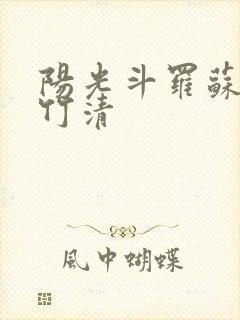 阳光斗罗苏墨朱竹清