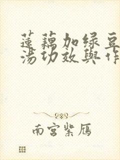 莲藕加绿豆排骨汤功效与作用