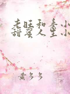 老旺和秦小雨的甜蜜人生小说