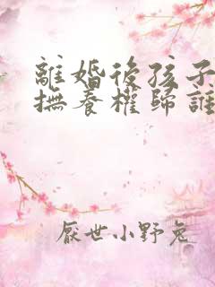 离婚后孩子三岁抚养权归谁