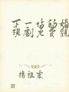 下一站的婚姻电视剧免费观看