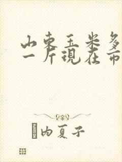 山东玉米多少钱一斤现在市场价