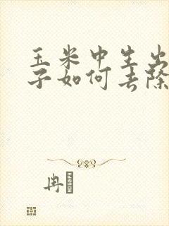 玉米中生出的虫子如何去除