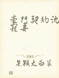 豪门契约沈爷的宠妻