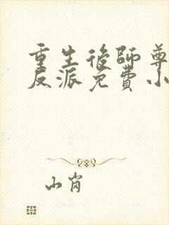 重生后师尊成了反派免费小说