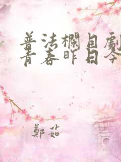 普法栏目剧我的青春昨日今夜一集