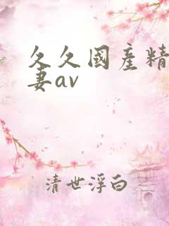 久久国产精品人妻av