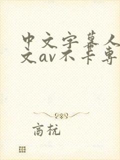 中文字幕人妻中文av不卡专区
