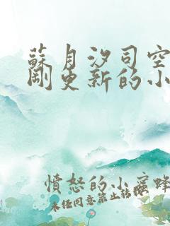 苏月汐司空靖刚刚更新的小说