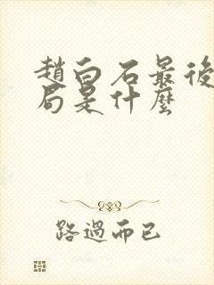 赵白石最后的结局是什么
