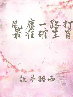 风尘一路打一个最准确生肖