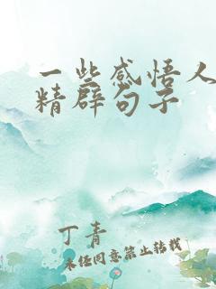 一些感悟人生的精辟句子