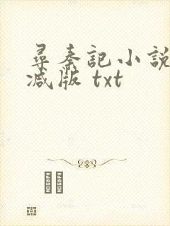 寻秦记小说未删减版 txt