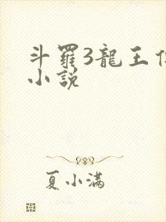 斗罗3龙王传说小说