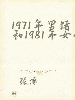 1971年男猪和1981年女鸡婚配