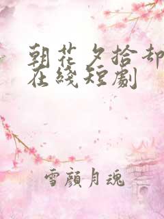 朝花夕拾却已迟在线短剧
