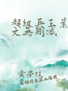 超级兵王叶谦全文无删减