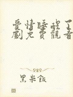 爱情睡醒了电视剧免费观看完整版高清