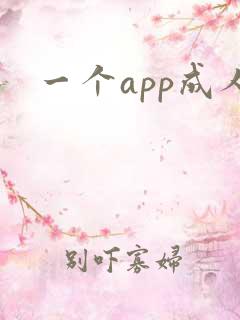 一个app成人