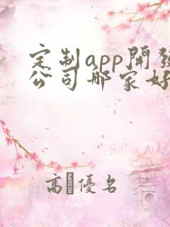 定制app开发公司哪家好