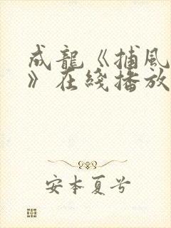 成龙《捕风追影》在线播放