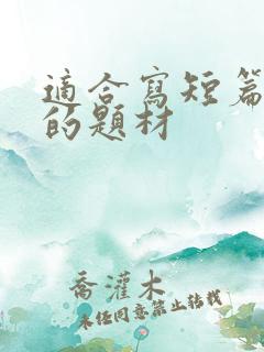 适合写短篇小说的题材