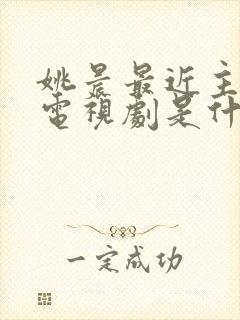 姚晨最近主演的电视剧是什么