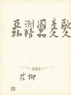 亚洲国产欧美日韩精品久久久