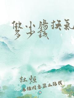 做小肠换气手术多少钱