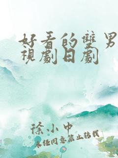 好看的双男主电视剧日剧