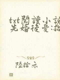 txt阅读小说先婚后爱:总裁老公狂宠妻